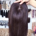 Topper BEATA – Włosy naturalne z mikroskórą Brąz #2 30cm