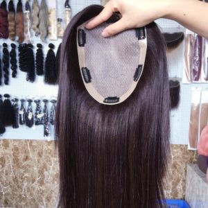 Topper BEATA – Włosy naturalne słowiańskie Brąz #2 50cm
