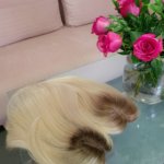 Topper AMY –  Włosy naturalne Blond z odrostem 40cm