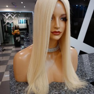 Topper JULIETTA –  Włosy naturalne platynowy blond 50cm