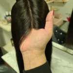 Topper JUNONA  – Włosy naturalne 40-45cm Czarny #1b Ekstra cienka skóra