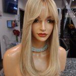 Topper Krystyna –  Włosy naturalne Blond Baleyage 50cm Grzywka