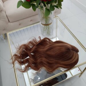 Topper Felicja –  Włosy naturalne Ciepły brąz z refleksami 40cm