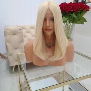 BELLA – Peruka naturalna 40cm Platinum Blond