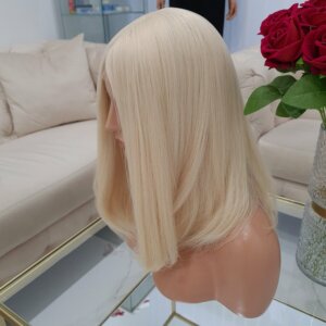 BELLA – Peruka naturalna 40cm Platinum Blond