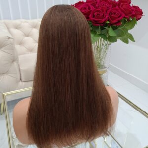 Topper Eugenia –  Włosy naturalne Brąz #4 45cm