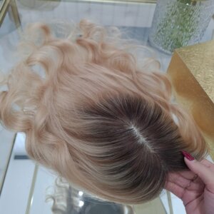 Topper Ember –  Włosy naturalne Ciepły blond baleyage 40cm