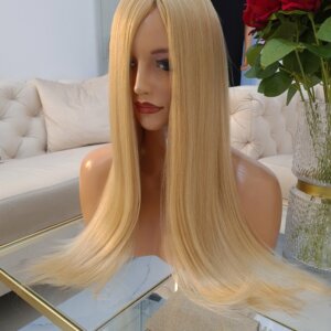 Topper TESSA – Włosy słowiańskie 55cm Słomkowy blond