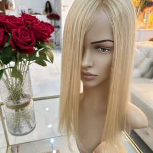 Topper LILAH – Włosy naturalne stonowany blond z odrostem 40cm