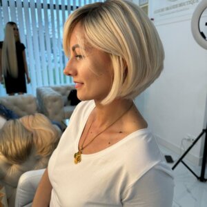 LOREEN – Peruka naturalna blond z odrostem 30cm