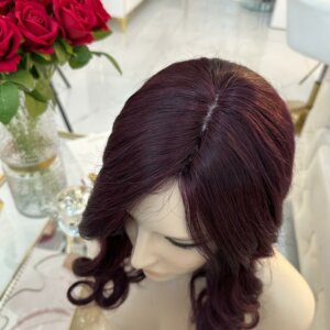 Topper Violette –  Włosy naturalne fioletowy brąz 45cm