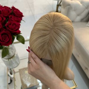 Topper LILAH – Włosy naturalne stonowany blond z odrostem 40cm